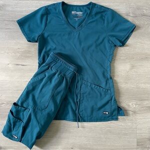 Grey's Anatomy Deep Teal Scrub set Size XS
